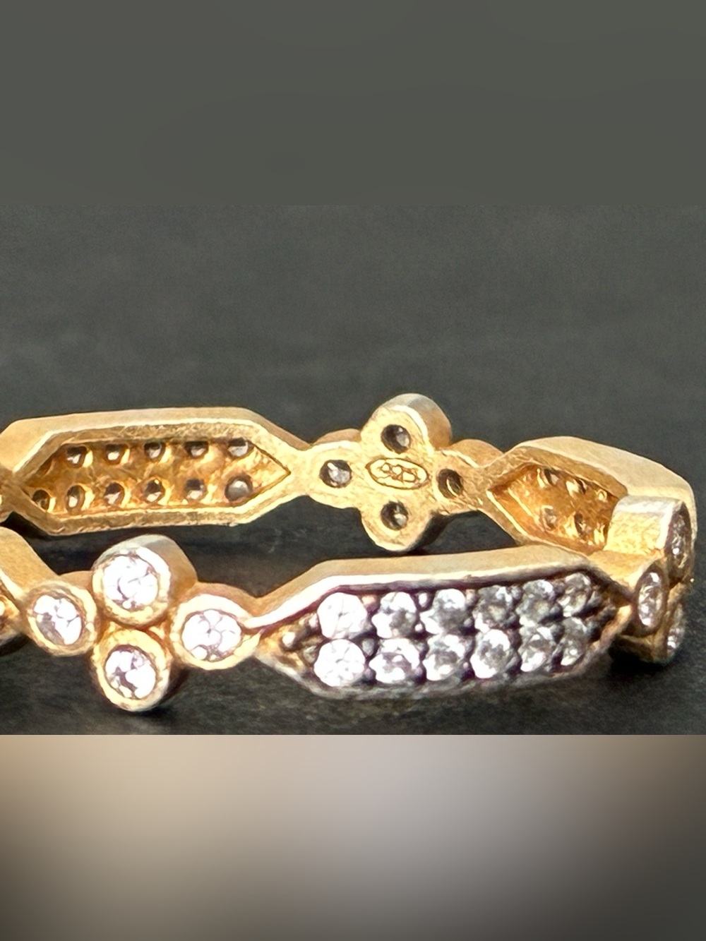 Freida Rothman Stackable Floral Ring Sz 7 - Picture 4 of 10